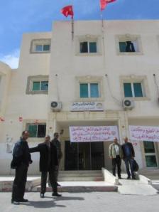 The offices of the UGTT union federation in Kasserine, where many of the protests happened
